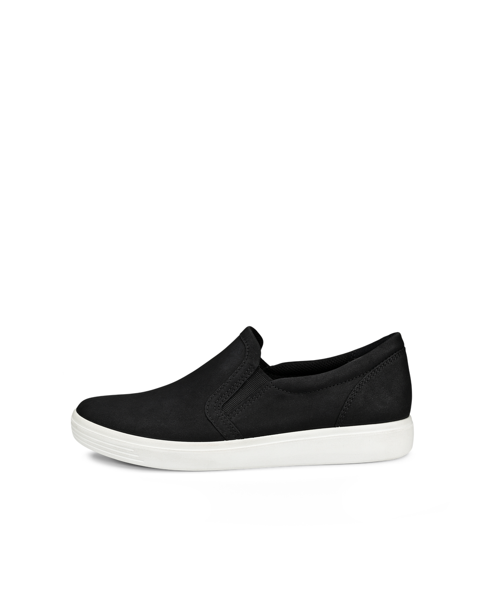 ECCO® Soft Classic baskets en nubuck pour femme - Noir - Outside