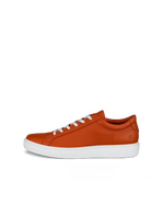 Men's ECCO® Soft 60 Leather Sneaker - Orange - Outside