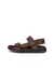 Men's ECCO® Flowt Nubuck Flat Sandal - Brown - Outside