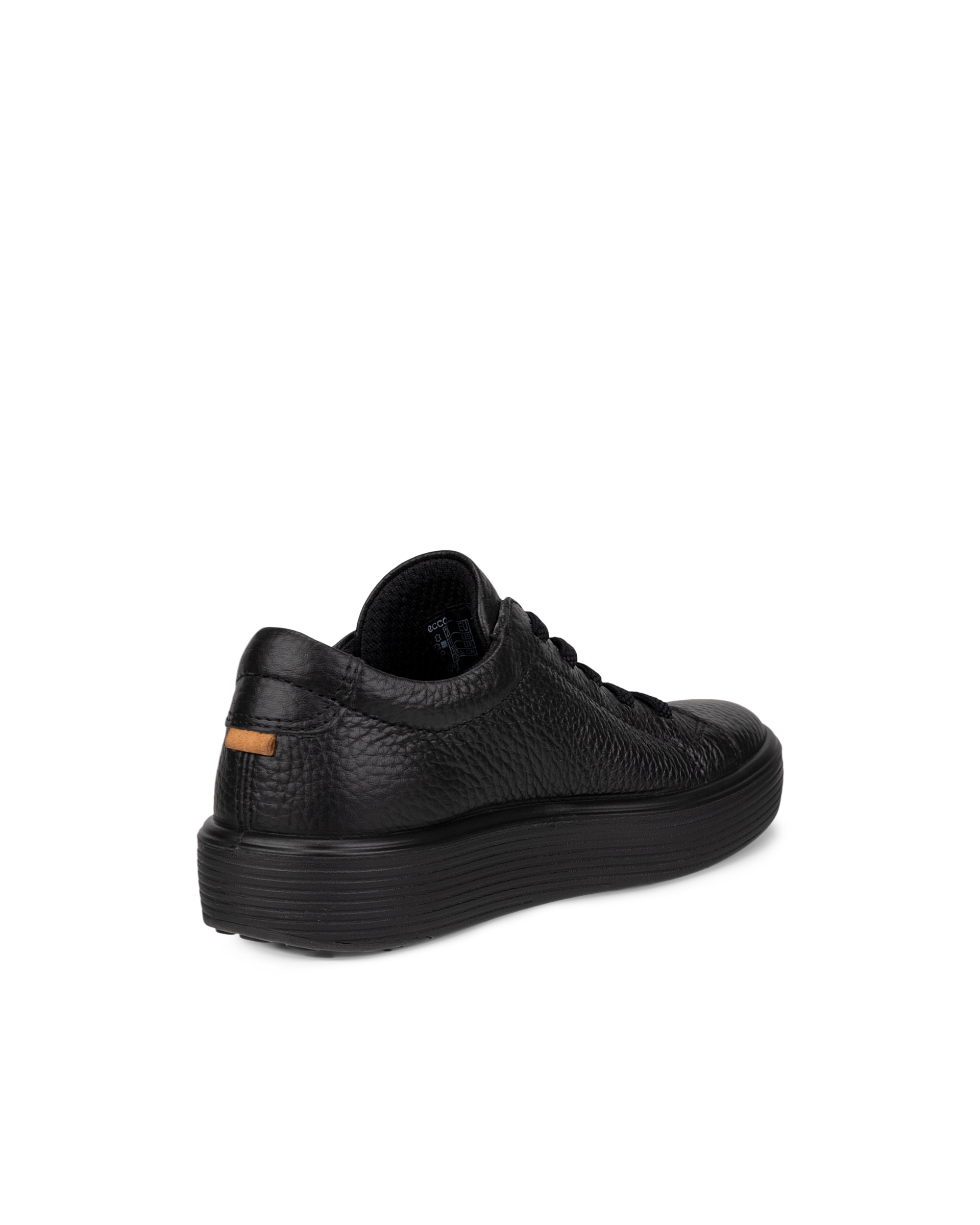 Kids' ECCO® Soft 60 Leather Sneaker - Black - Back