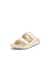 Women's ECCO® Cozmo Sandal Nubuck Two Strap Sandal - Beige - Main