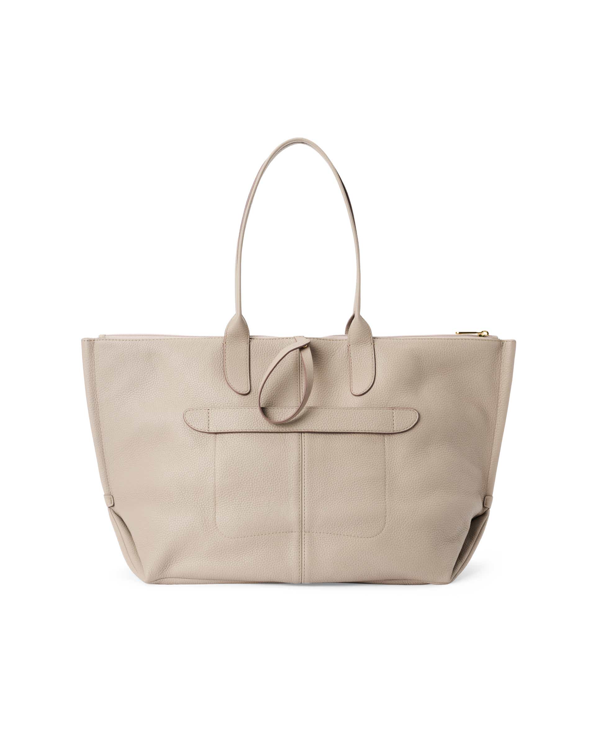 ECCO® Tote kožna duboka prostrana torba - Bež - Back