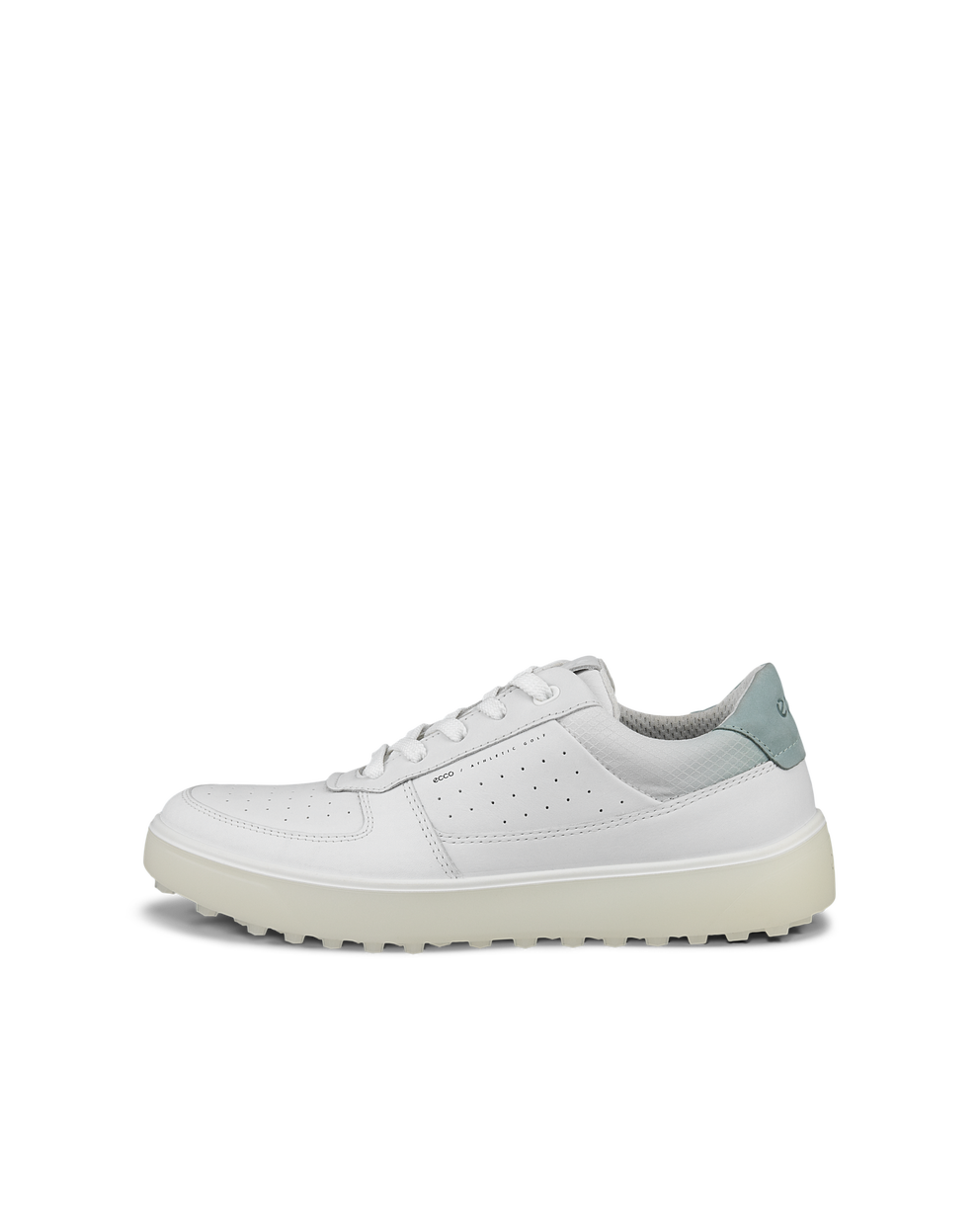 Women's ECCO® Golf Tray Leather Shoe - White - Outside