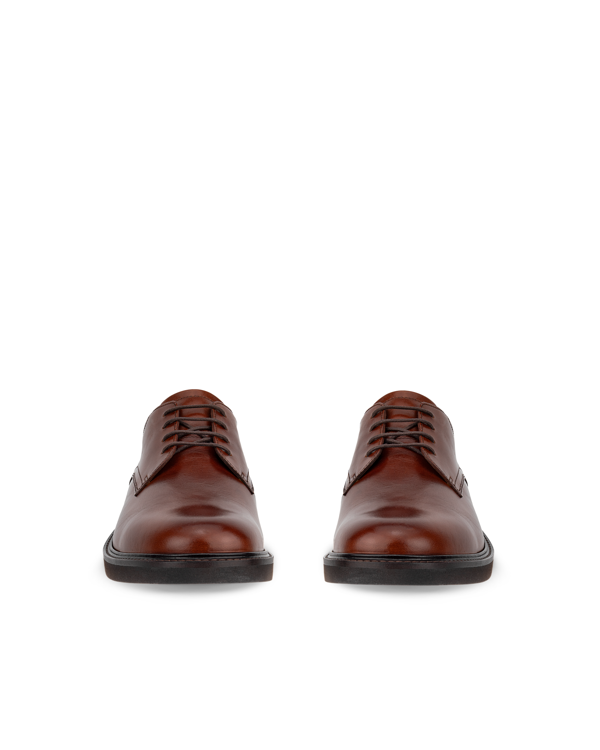 Men's ECCO® Metropole London Leather Derby Shoe - Brown - Front pair