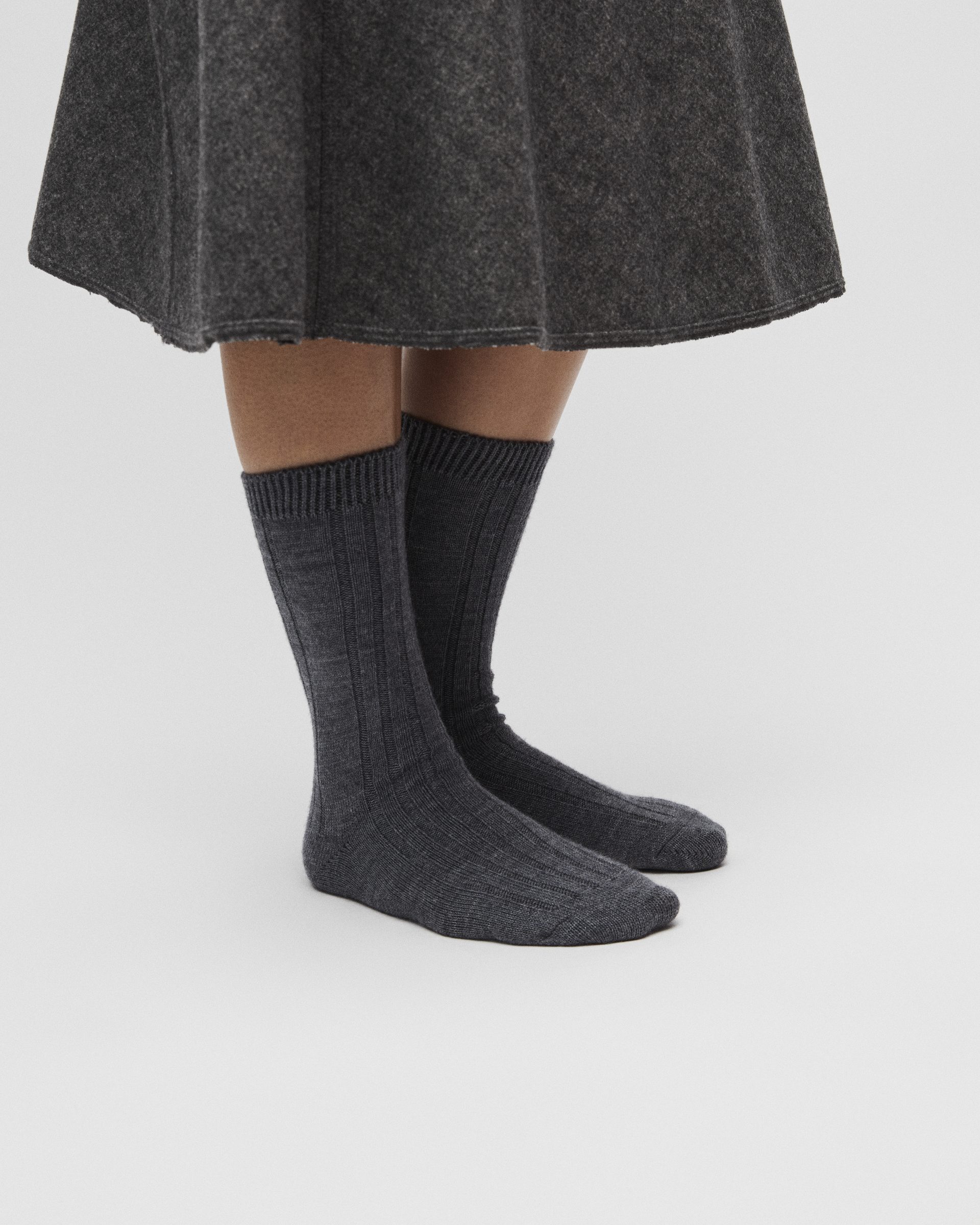 ECCO HYGGE RIBBED MID-CUT SOCKS