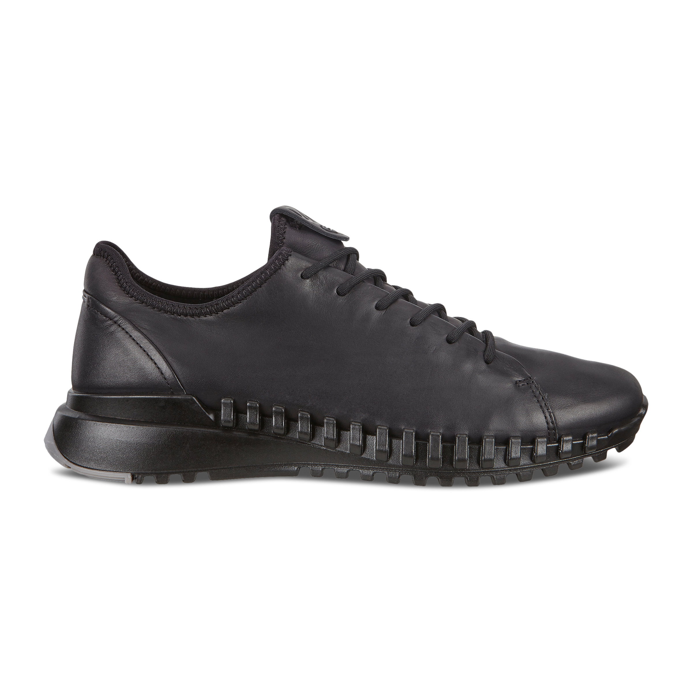 ECCO Zipflex Low メンズ レザースニーカー | ブラック