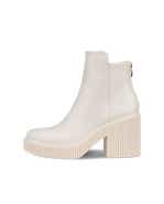 Botines de piel ECCO® Fluted Heel para mujer - Beis - Outside