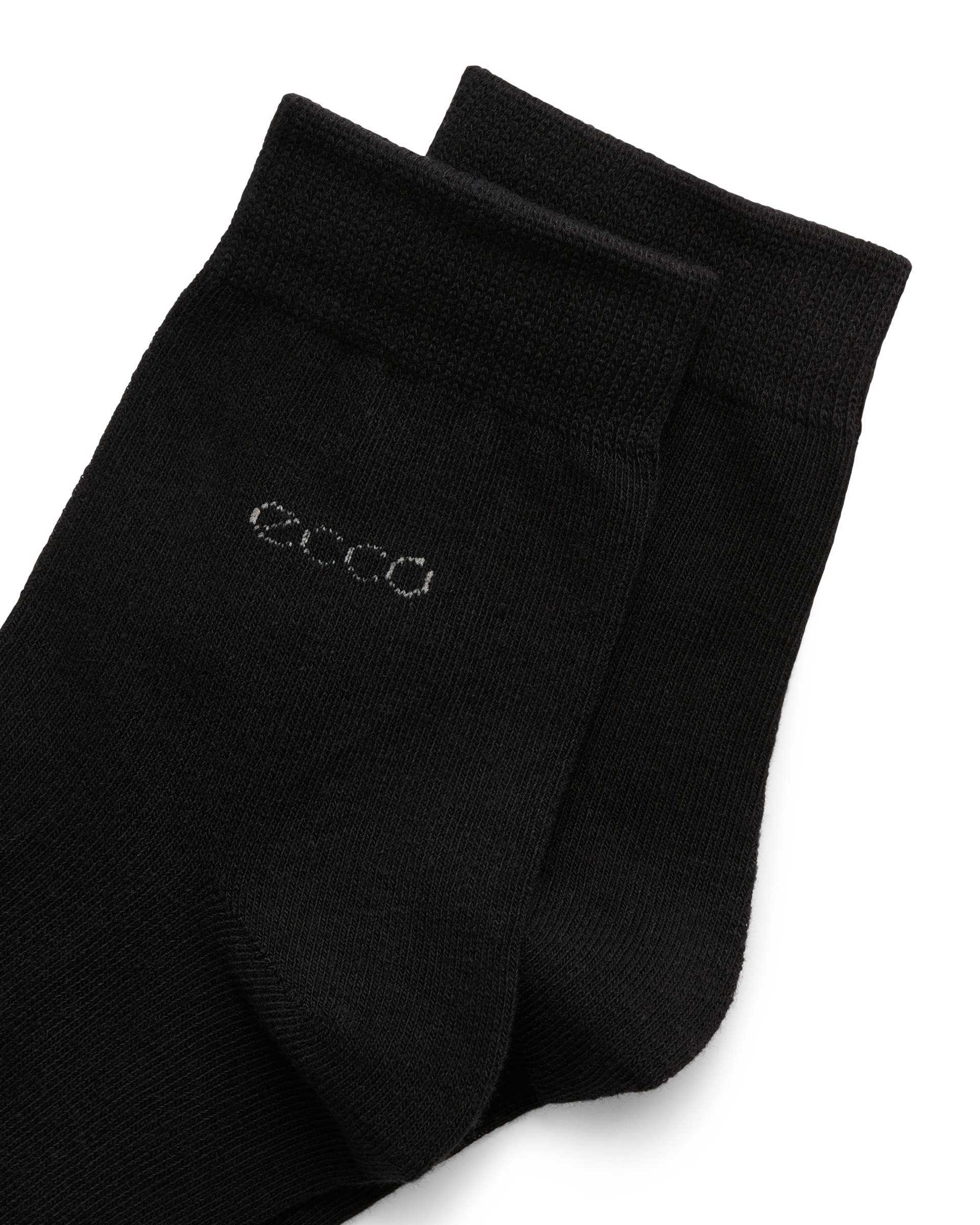 Unisex ECCO® Classic Mid-Cut Socks  - Black - Detail-2