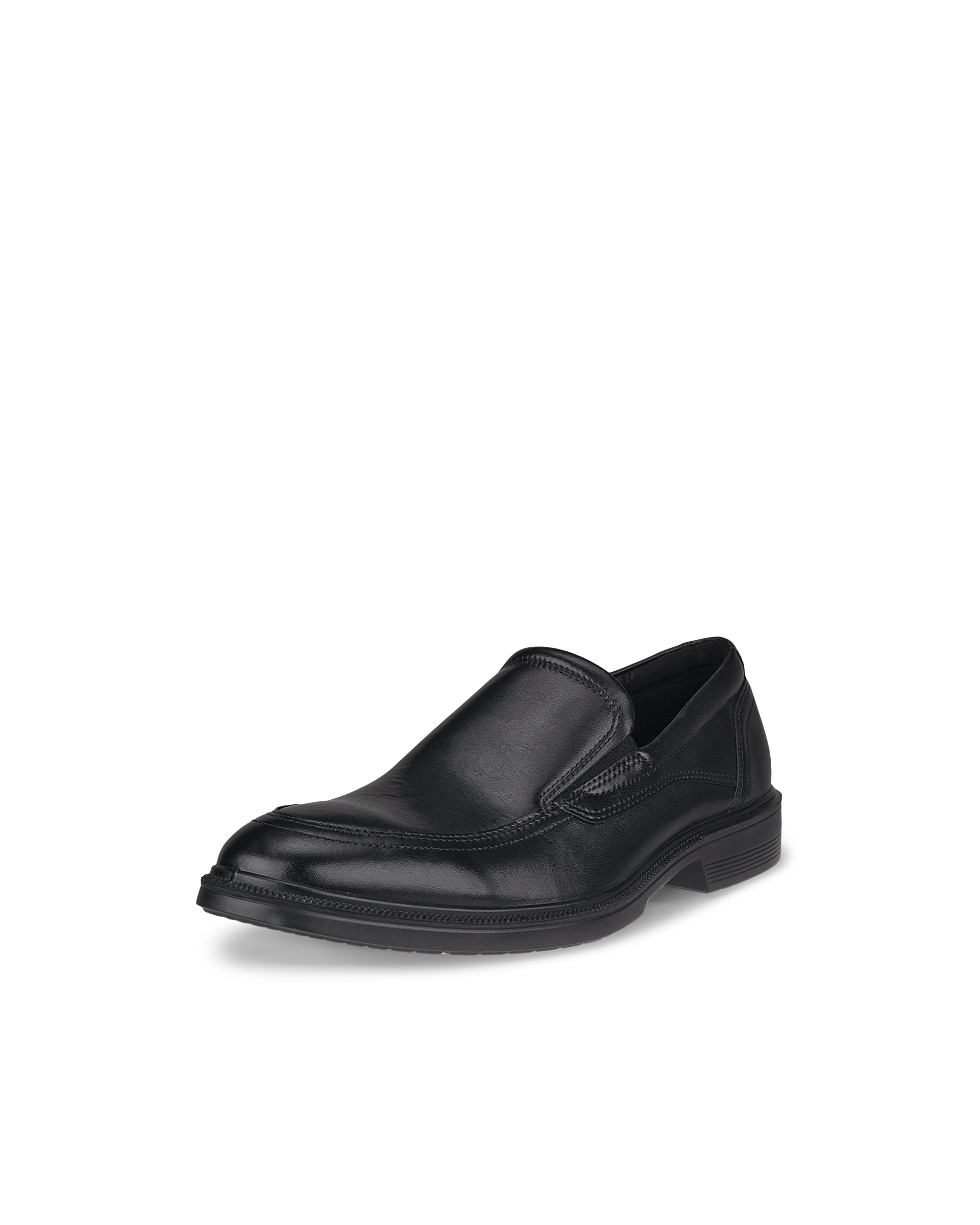 Men's ECCO® Maitland Leather Apron-Toe Slip-On - Black - Main