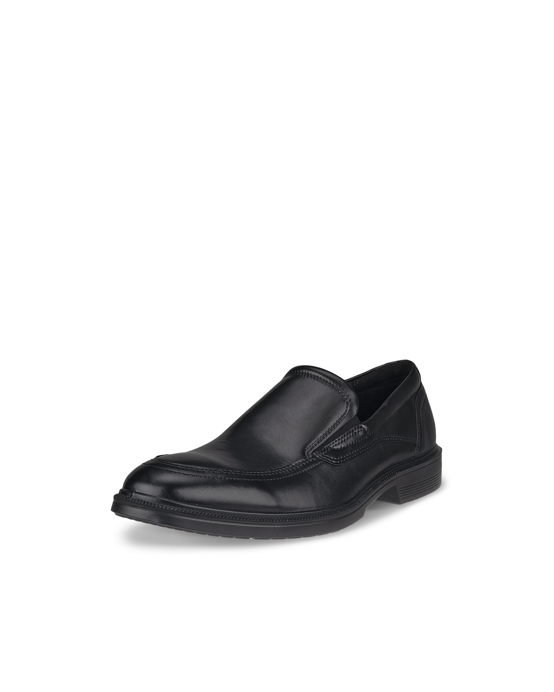 Men's ECCO® Maitland Leather Apron-Toe Slip-On - Black - Main