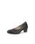 Women's ECCO® Sculptured 45 Leather Block-Heeled Pump - Black - Main