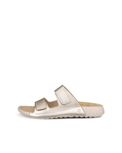 ECCO COZMO 2-STRAP WOMEN'S SLIDE SANDAL - Metallics - Outside