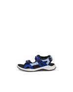 Kids' ECCO® X-Trinsic Nubuck Sandal - Blue - Outside