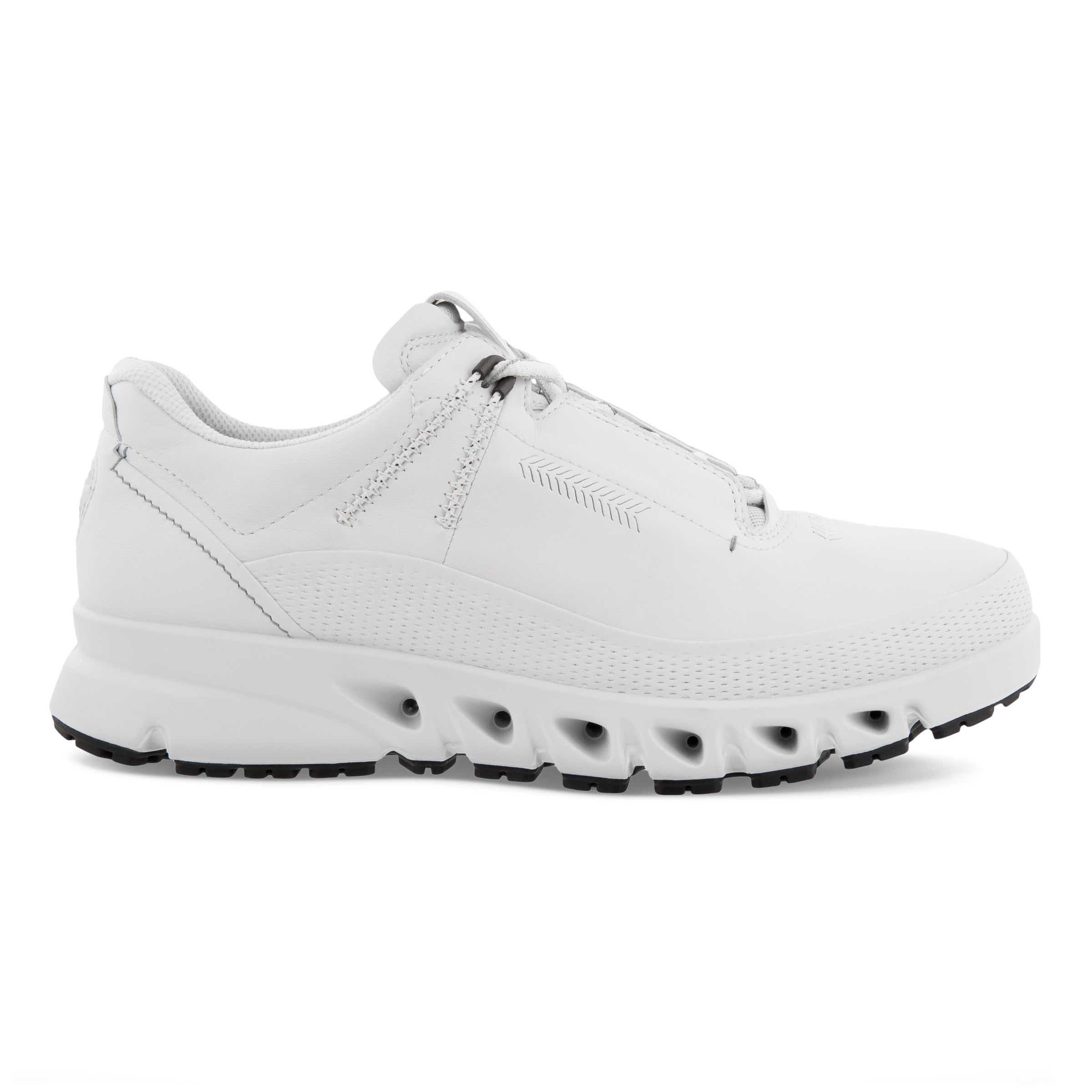 ECCO Multi Vent Low メンズ レザーGore-Texアウトドアスニーカー - 白 - Outside