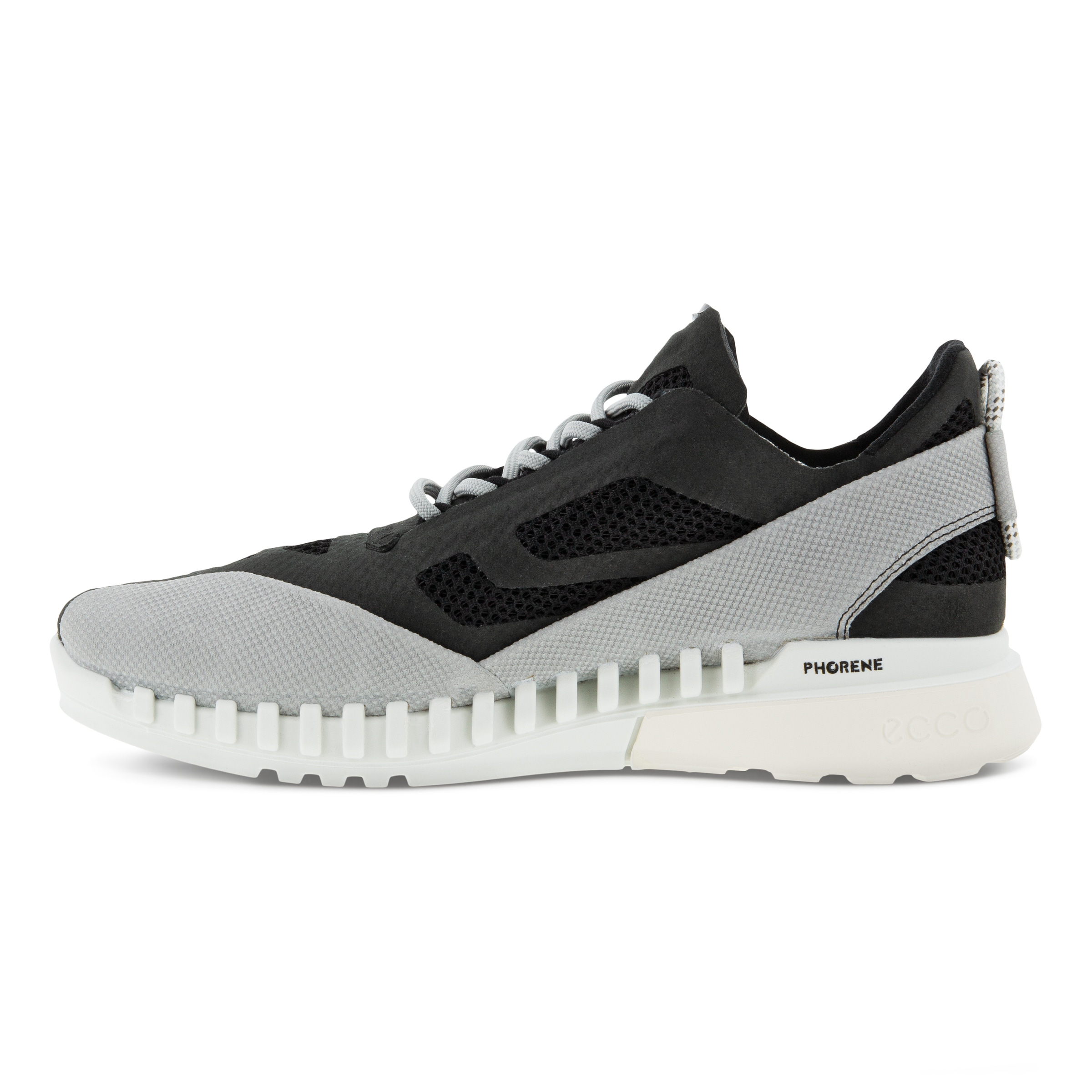 Zapatillas de nobuk ECCO® Zipflex para mujer - Negro - Inside
