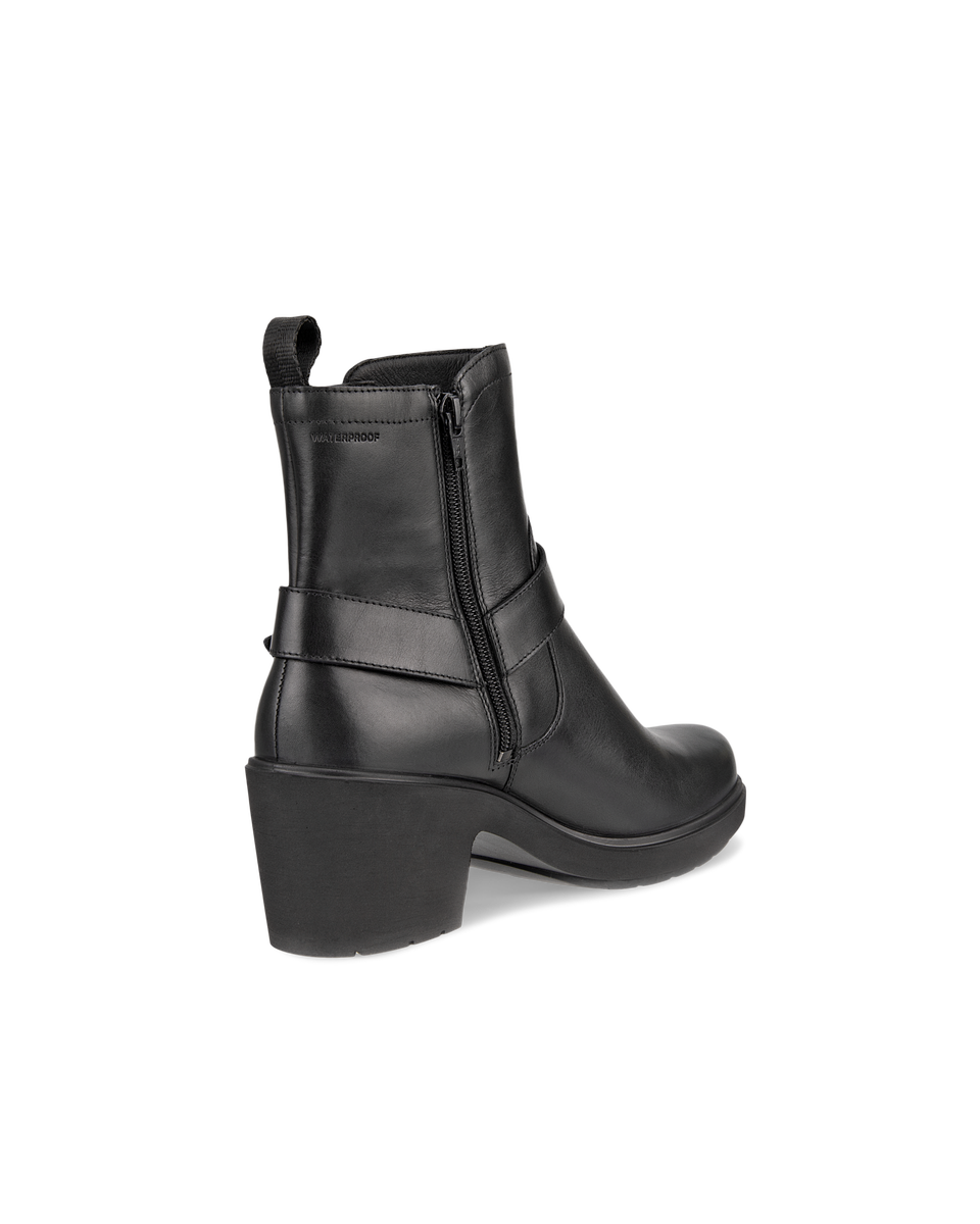 Women s ECCO Metropole Zurich Leather Waterproof Boot Black