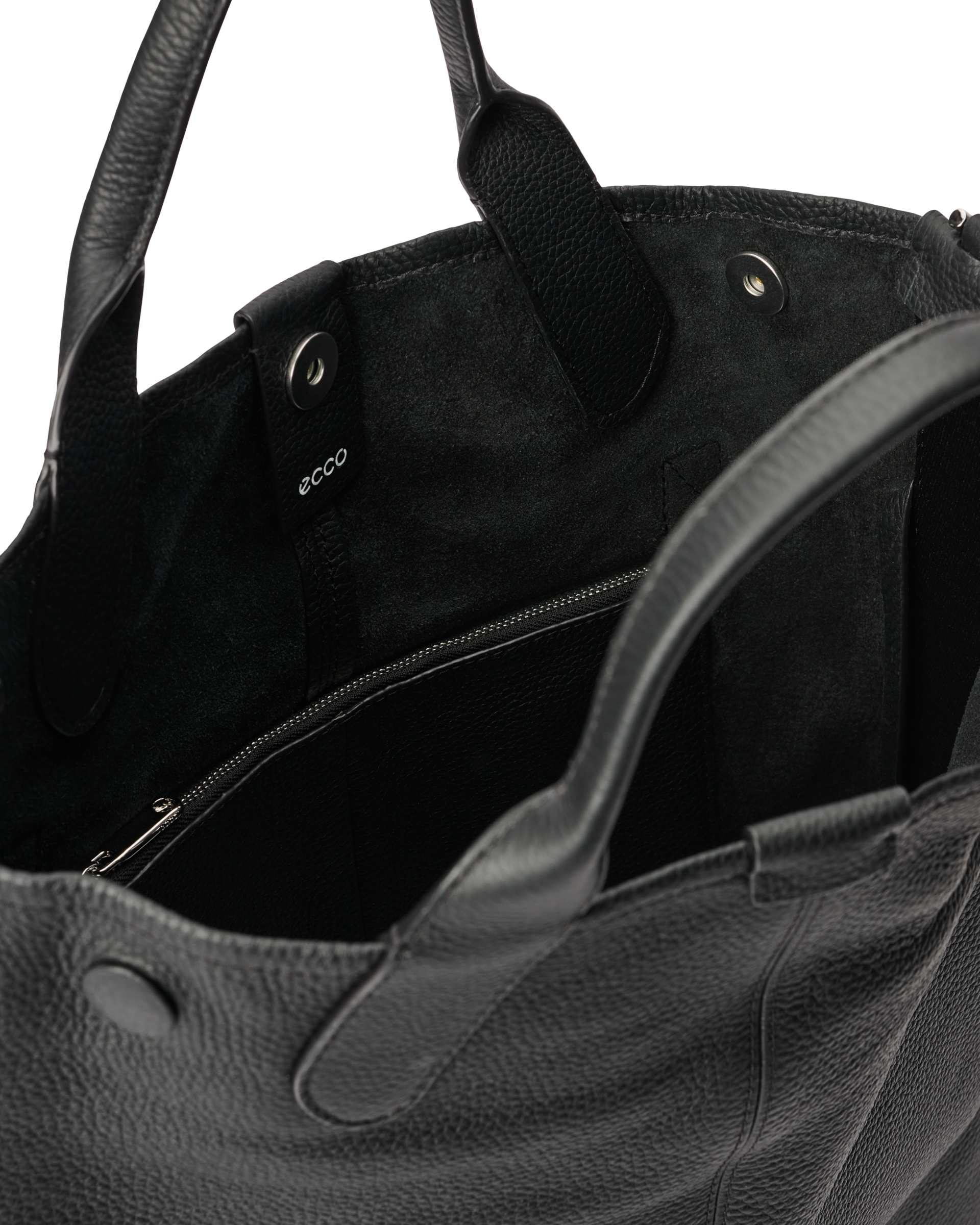 ECCO® Tote Soft North-South sac cabas cuir - Noir - Inside