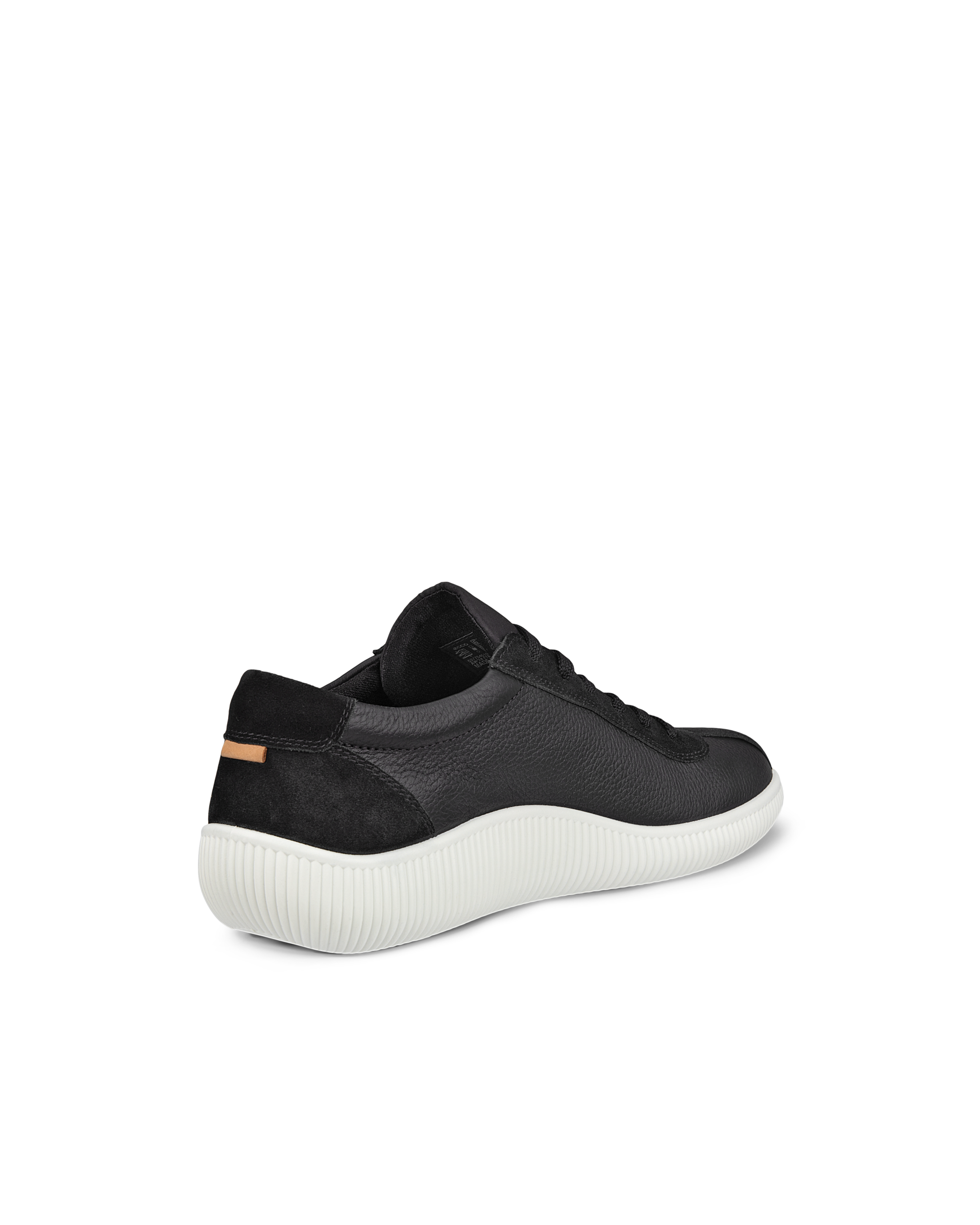 ECCO® Soft Zero baskets en cuir pour homme - Noir - Back