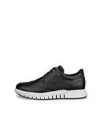 Zapatillas de piel sin cordones ECCO® Gruuv Studio para hombre - Negro - Outside