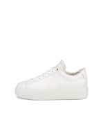 Zapatillas de piel ECCO® Street Platform para mujer - Blanco - Outside