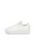 여성용 ECCO Street Platform 가죽 트레이너 - White - Outside