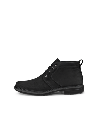 Men's ECCO® Turn II Nubuck Waterproof Ankle Boot - Black - Outside