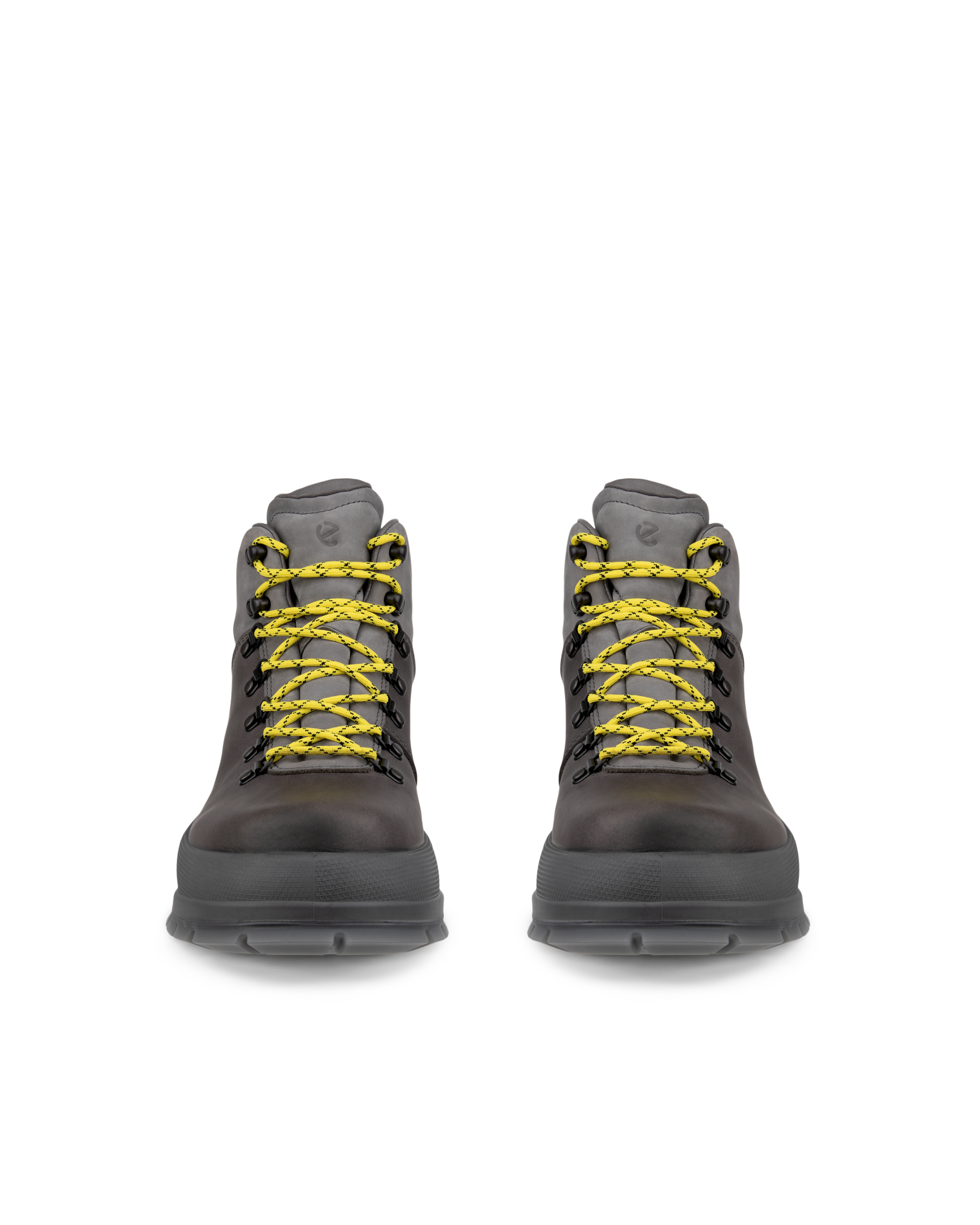 Botas de piel impermeable con cordones ECCO® Track 30 para hombre - Gris - Front pair