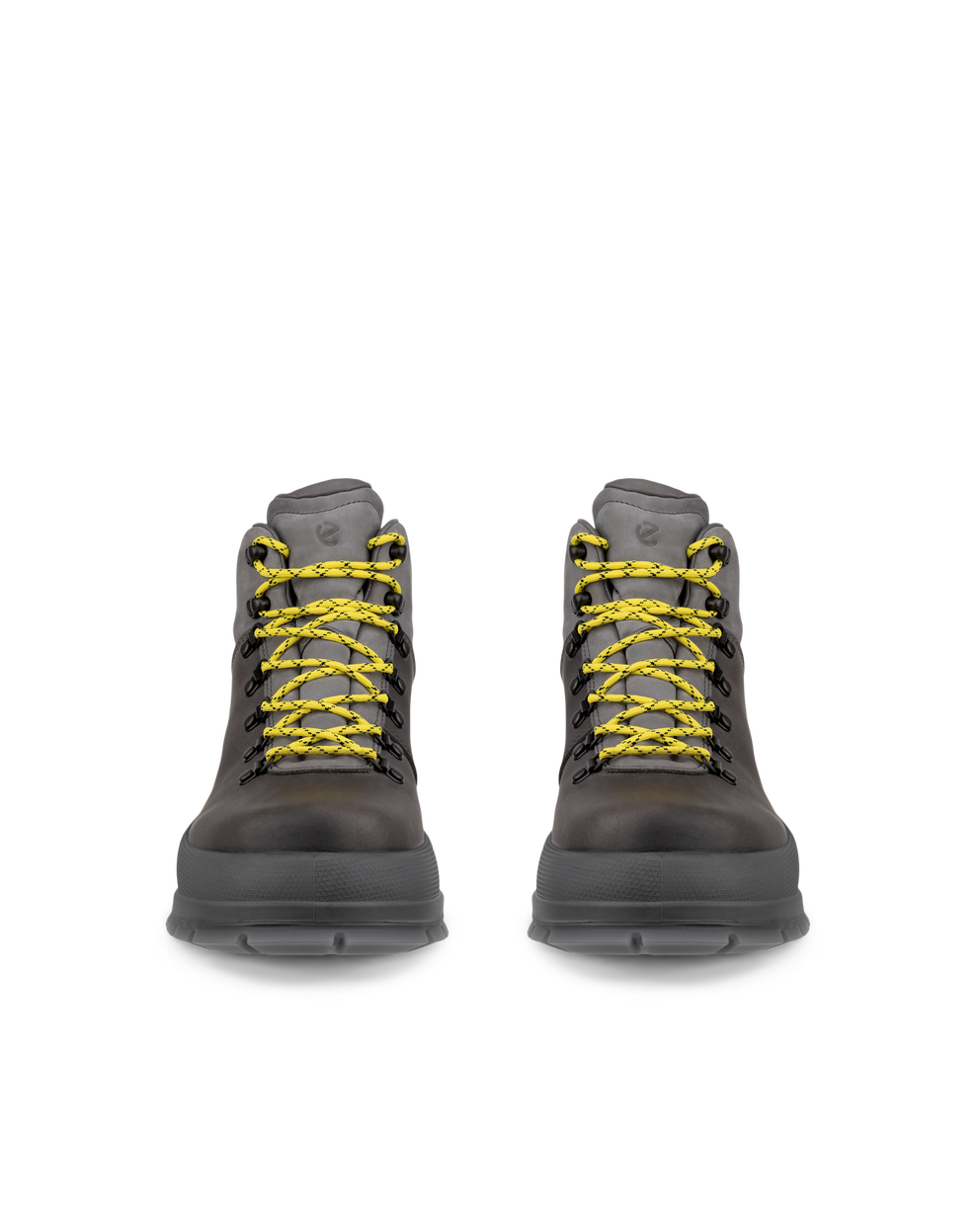 Botas de piel impermeable con cordones ECCO® Track 30 para hombre - Gris - Front pair