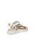 Women's ECCO® Flowt Leather Flat Sandal - Metallics - Back