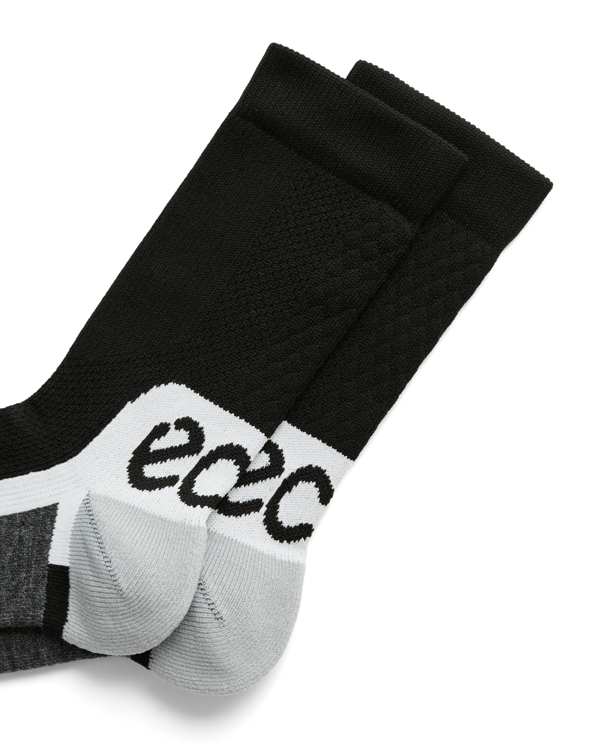 남여공용 ECCO Tech 기능성 미드컷 양말 - Black - Detail-1