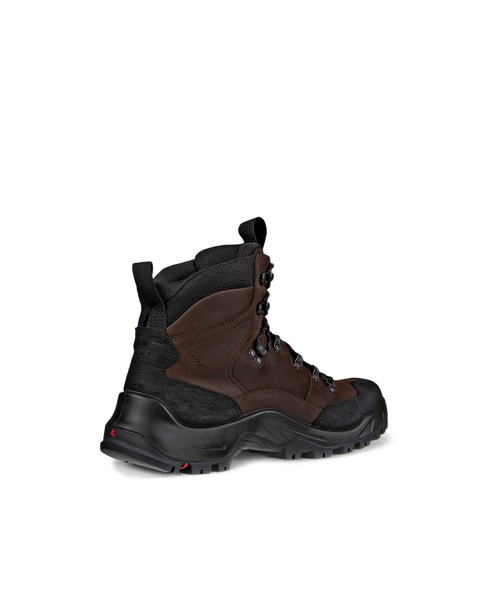 Men's ECCO® Offroad Nubuck Waterproof Mid-Cut Outdoor Boot - Brown - Back