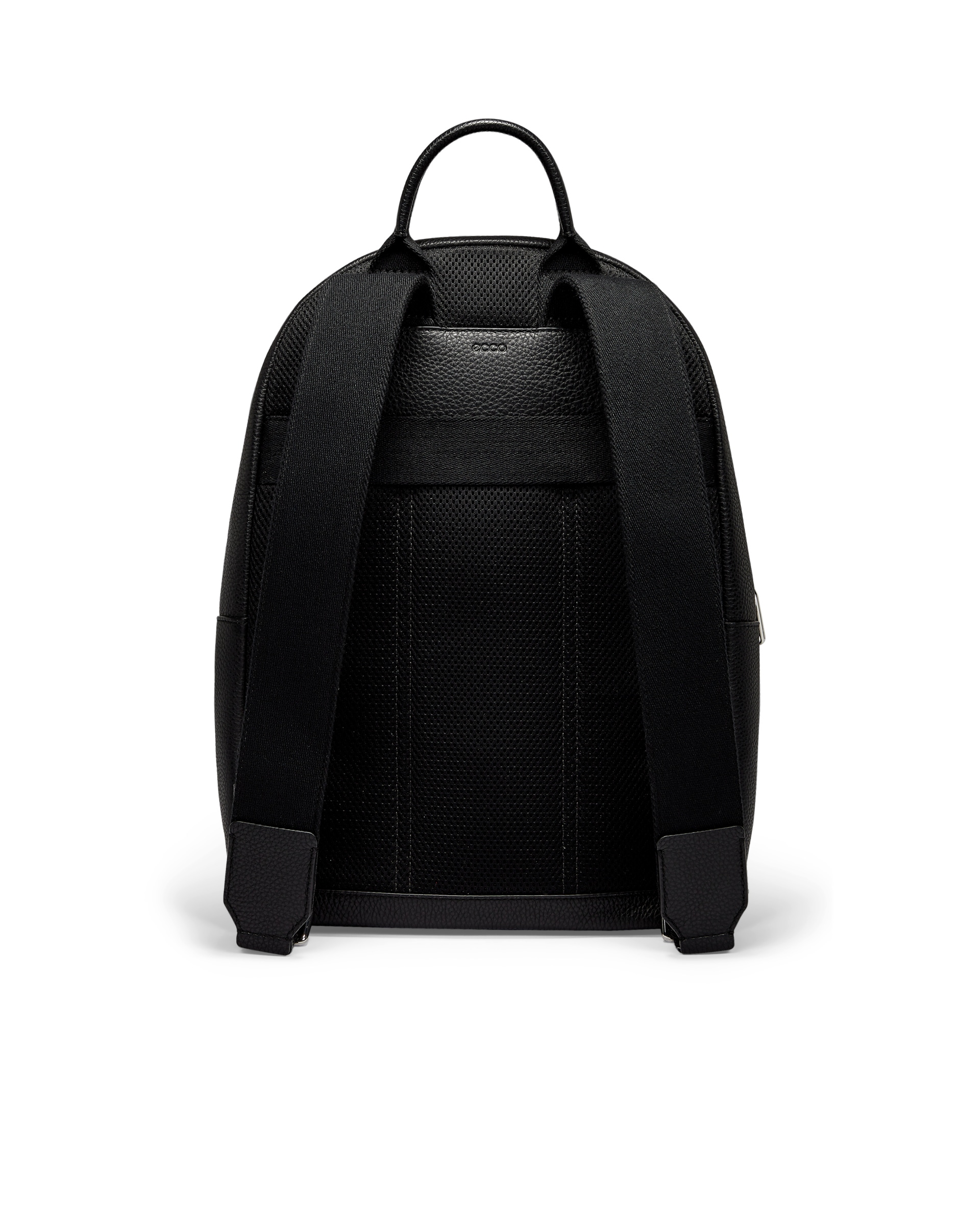 ECCO® Textureblock Leather Backpack - Black - Back