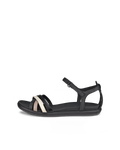 ECCO Women's Simpil Flat Sandals - Black - Outside