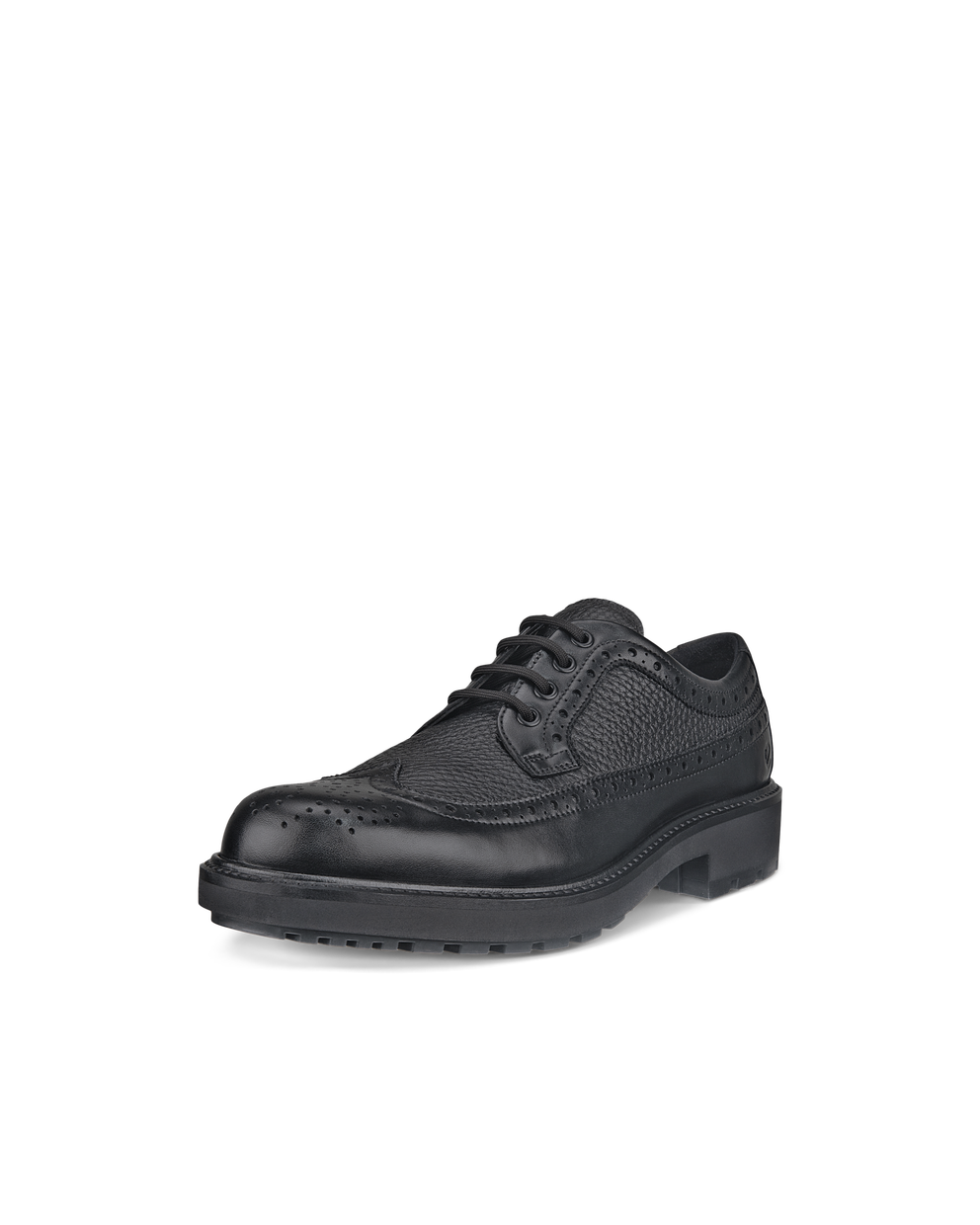 Men's ECCO® Metropole Oslo Leather Brogue Shoe - Black - Main