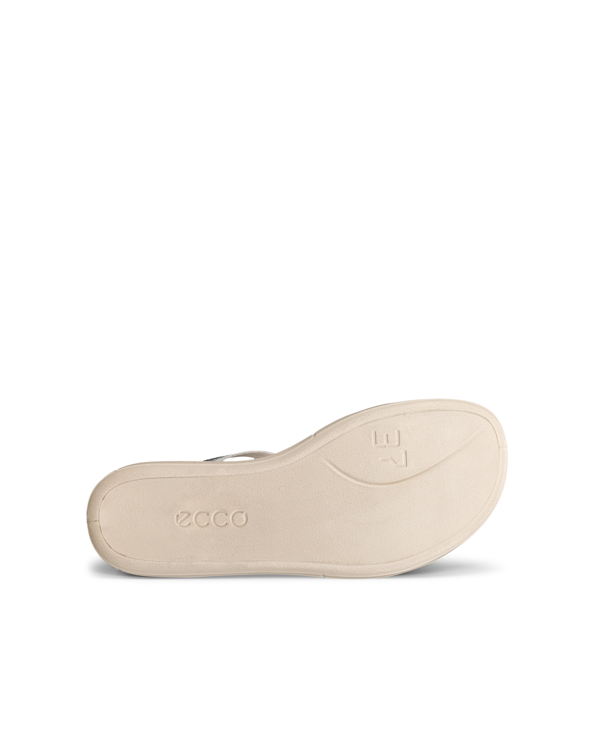 ECCO® Simpil sandale plate en cuir pour femme - Métallique - Sole