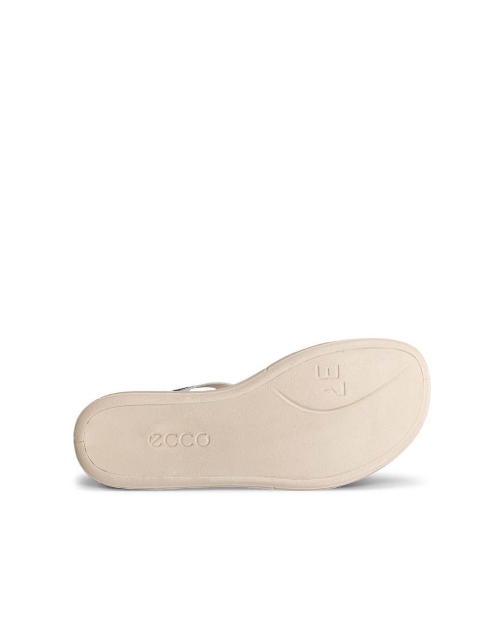 ECCO® Simpil sandale plate en cuir pour femme - Métallique - Sole