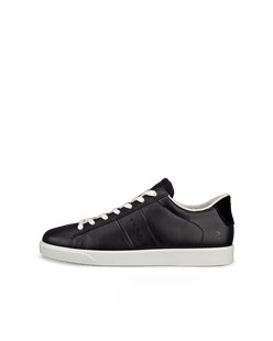 Women's ECCO® Street Lite Suede Sneaker - Black - Outside