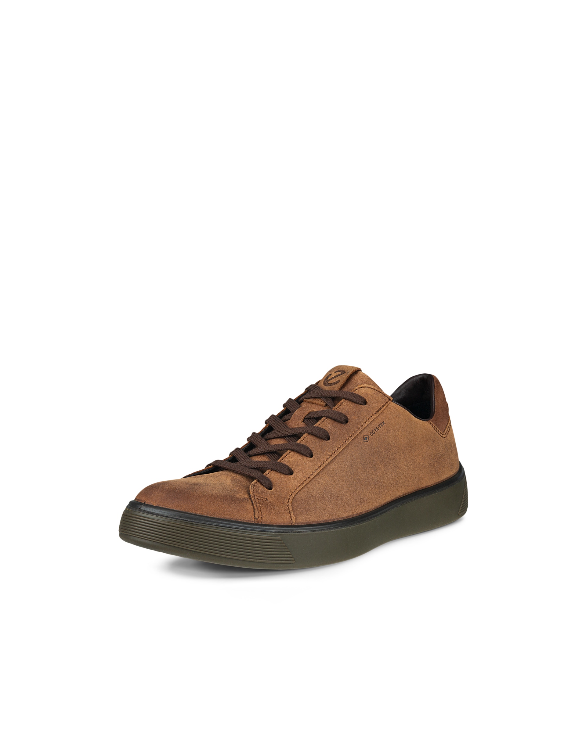 Men's ECCO® Street Tray Leather Gore-Tex Sneaker - Brown - Main