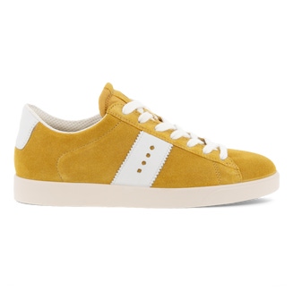 Women's ECCO® Street Lite Suede Sneaker - Yellow - Outside