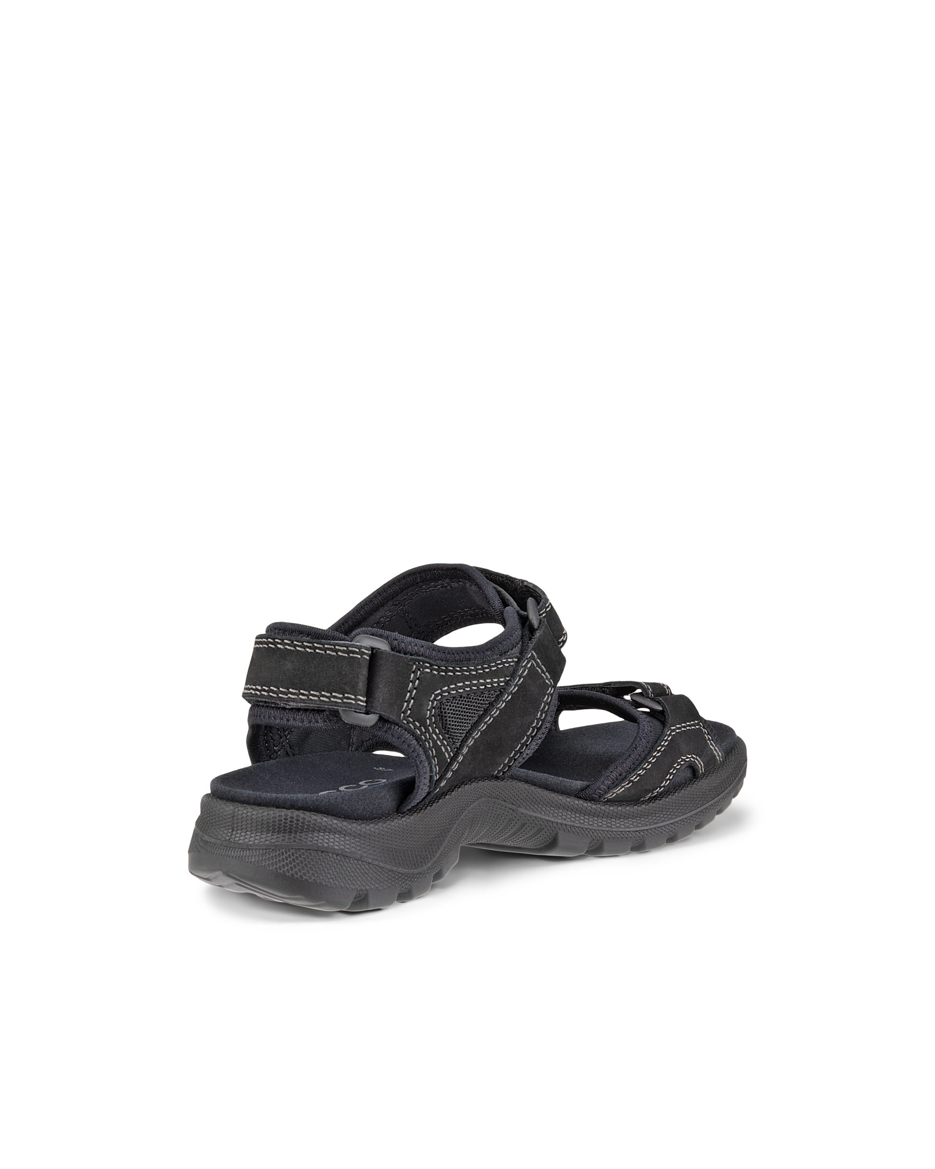 Women's ECCO® Onroads Nubuck Walking Sandal - Black - Back