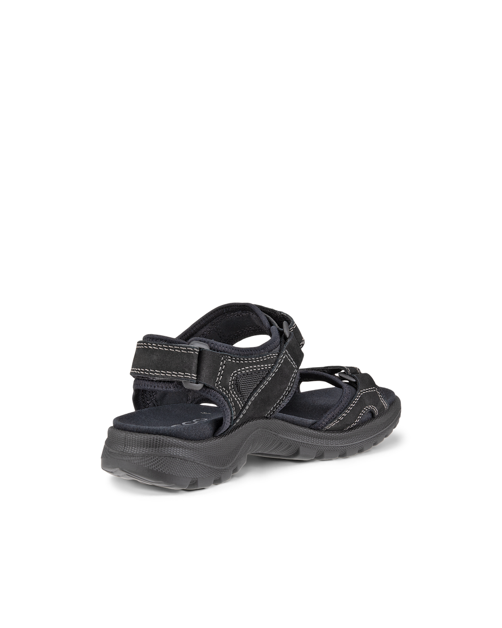 Women's ECCO® Onroads Nubuck Walking Sandal - Black - Back