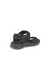 Women's ECCO® Onroads Nubuck Walking Sandal - Black - Back