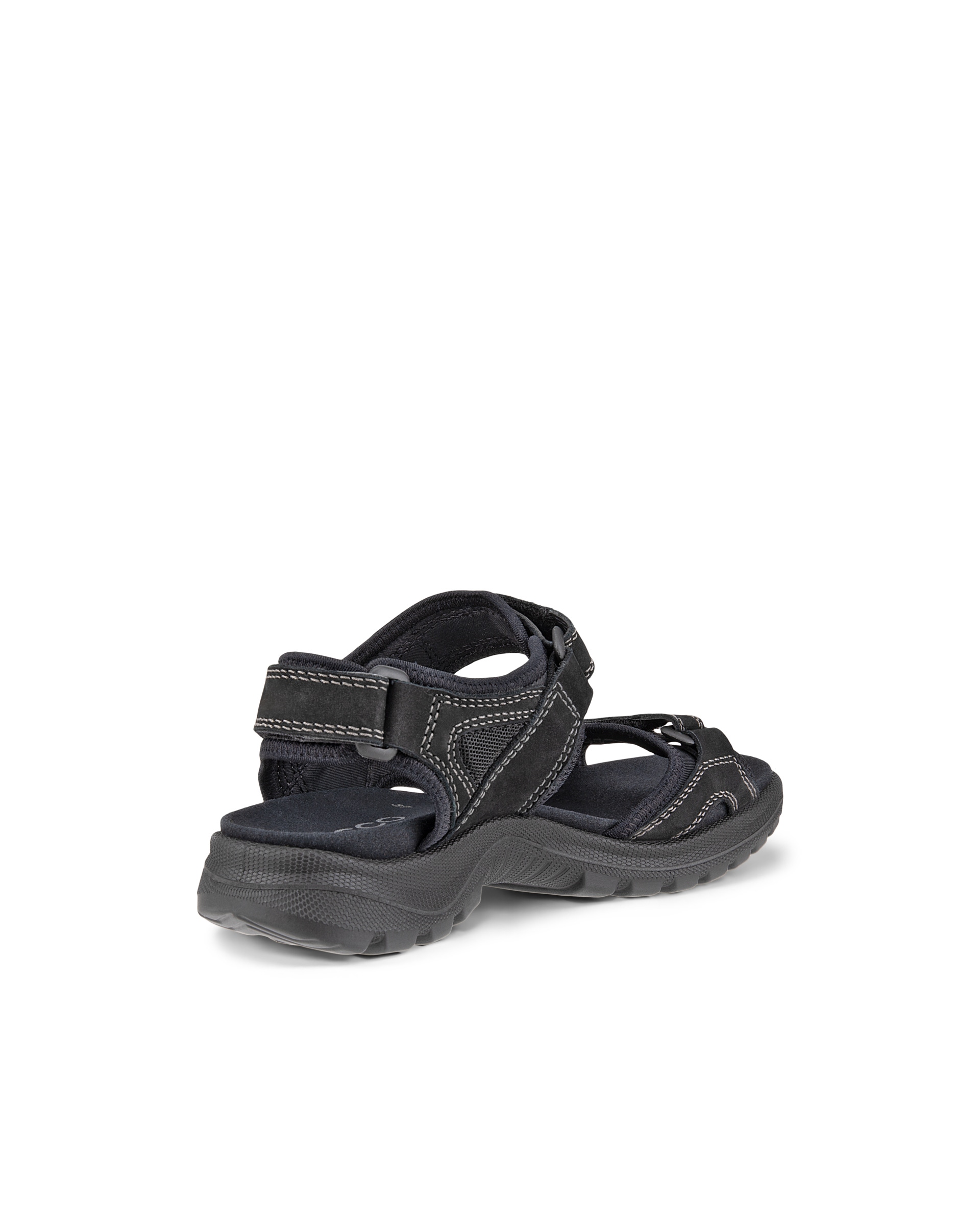 Women's ECCO® Onroads Nubuck Walking Sandal - Black - Back