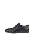 ECCO Men's Queenstown Plain-toe Derby Shoes - Black - Outside