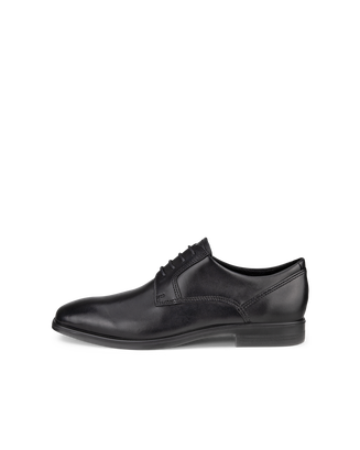 Men's ECCO® Queenstown Leather Derby Shoe - Black - Outside