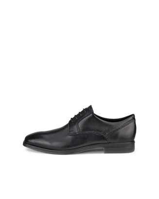 ECCO Men Queenstown Plain-toe Derby Shoes - Black - Outside