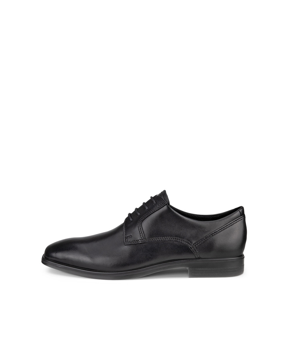 Men's ECCO® Queenstown Leather Derby Shoe - Black - Outside