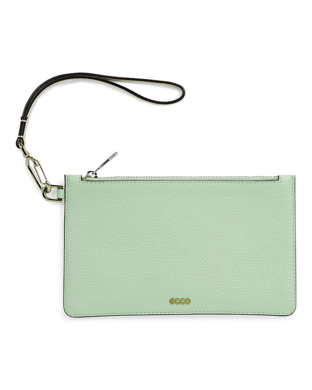 ECCO® Wristlet Pebbled Leather Clutch Bag - Green - Main