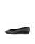 Women's ECCO® Margot Leather Ballerina - Black - Outside