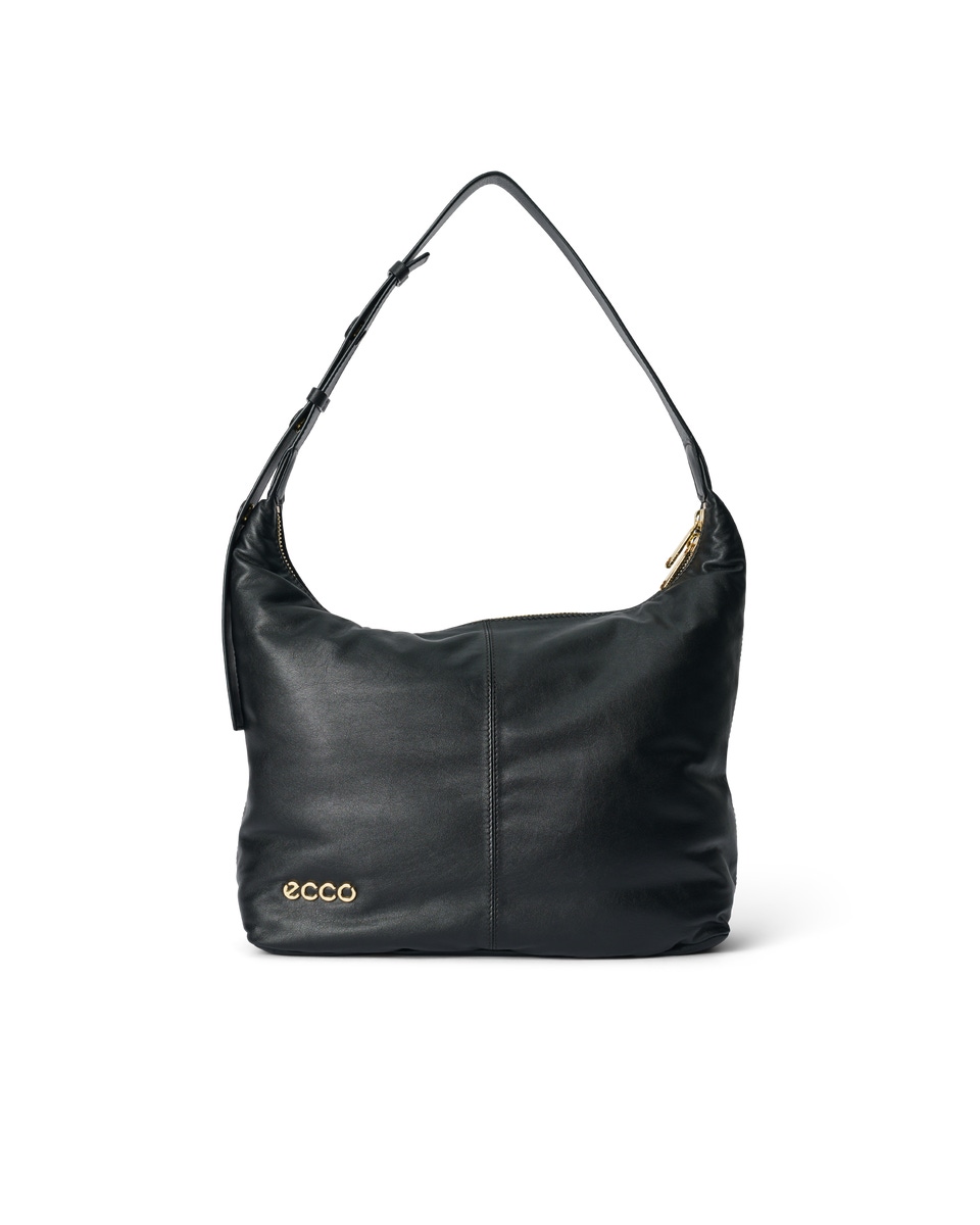 Halston Heritage Black Leather Slouchy Shoulder online Hobo Bag.